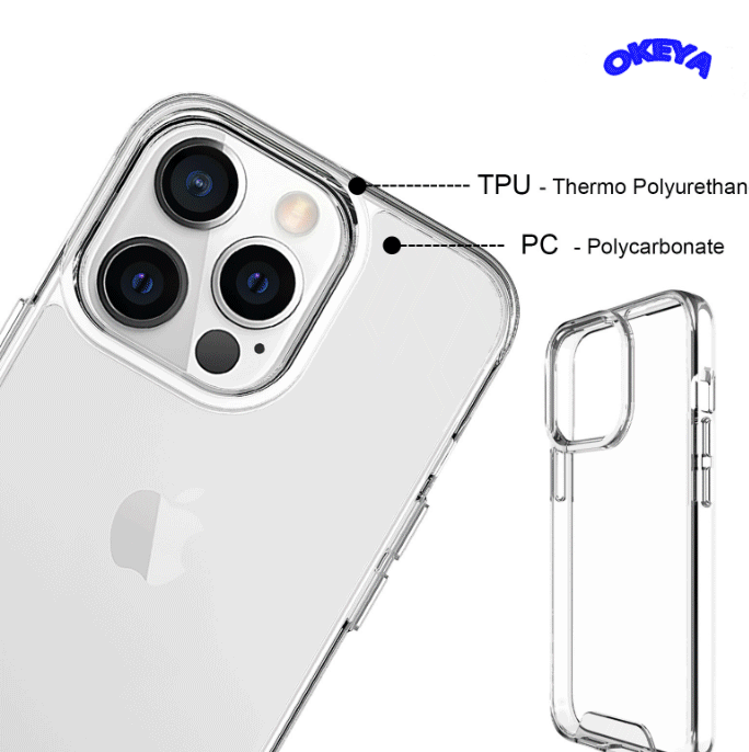 iphone15  スマホケース スマホカバー スマホカバー 14/pro13/12 耐衝撃 軽量 TPU+PC 透明 全機種対応