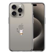 iPhone15 Pro 側面ソフト 背面ハード ハイブリッド クリア ケース 猫 ネコ 腹巻 Appleは重いなぁ