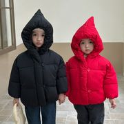 冬新作　韓国風子供服  ダウンコート    暖かい服   コート   トップス    綿入れの着物   男女兼用  2色