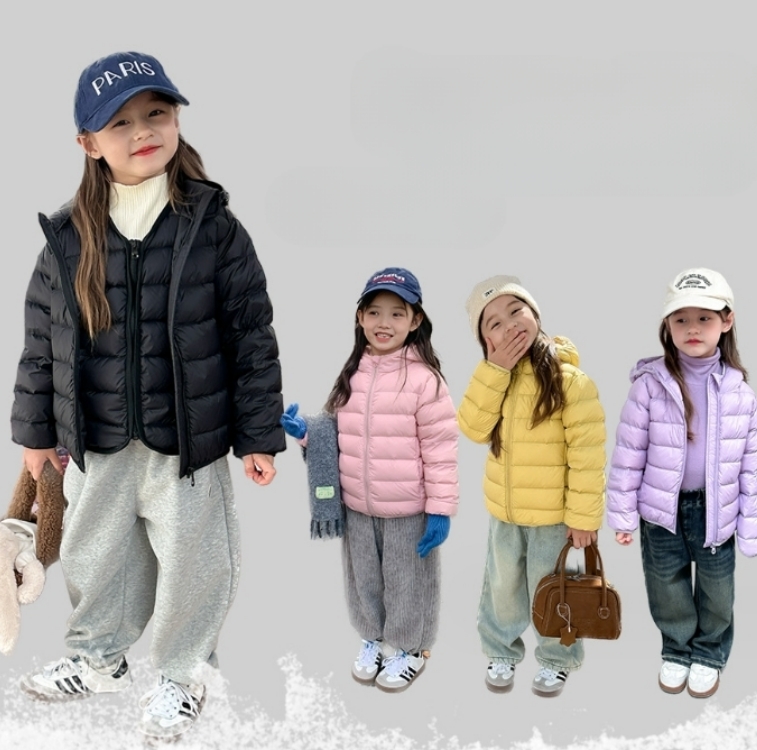 冬新作　韓国風子供服    トップス   ダウンコート  ダウンジャケット   コート  ふわふわ  4色