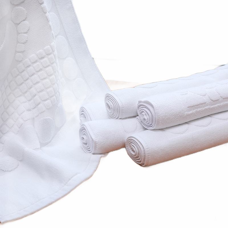 吸収性タオルメーカー卸売綿ホテルフロアタオル 50*80 長く肥厚 200 グラム白いタオル卸売刺繍