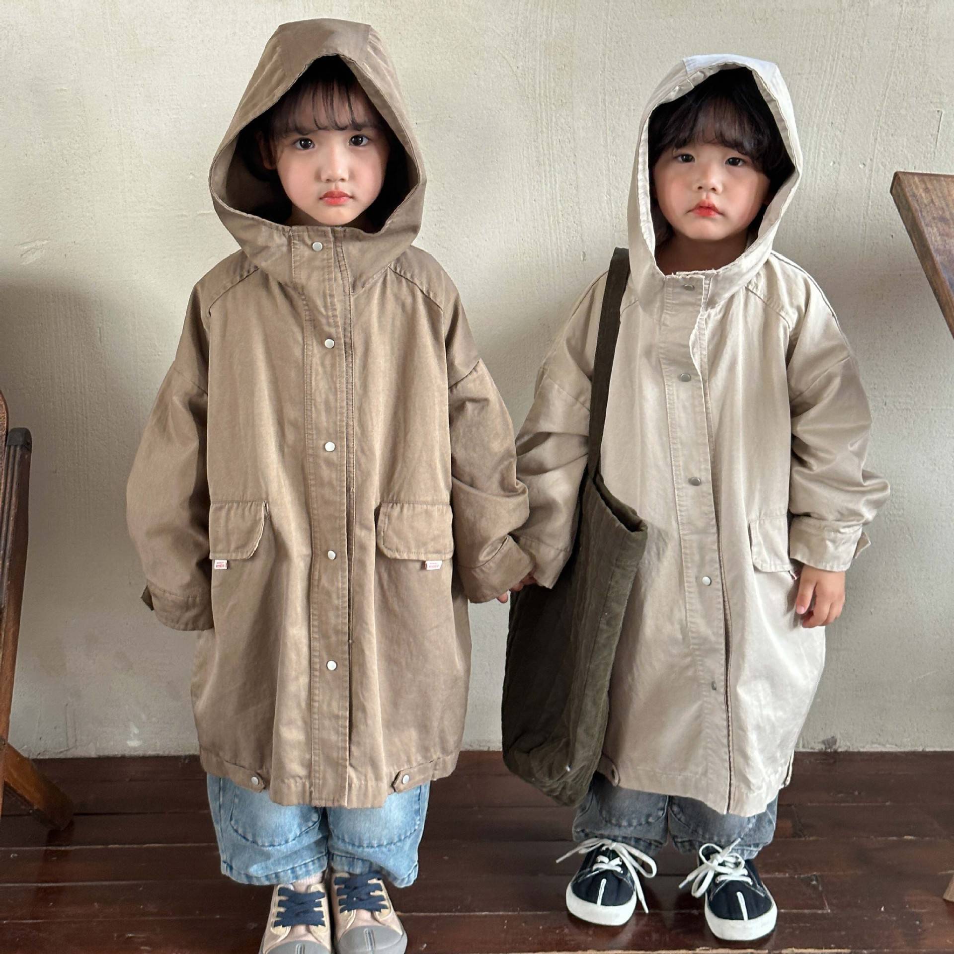 2023新作 韓国子供服トップス  コート 長袖の上着 男女兼用 ジャケット 90-150CM