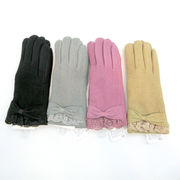 【手袋】【婦人用】リボンレースショート手袋