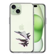 iPhone15 側面ソフト 背面ハード ハイブリッド クリア ケース 戦闘機 F-15J 編隊飛行 ブレイク ！