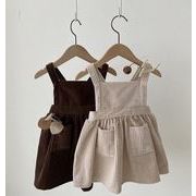 2023 秋冬新作 ワンピース 韓国版 コーデュロイ 赤ん坊 女の赤ちゃん  タンクトップスカート 子供服
