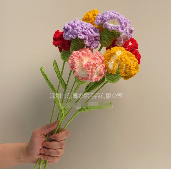 カーネーション ぬいぐるみ ニット DIY花束 母の日 お花 編み物