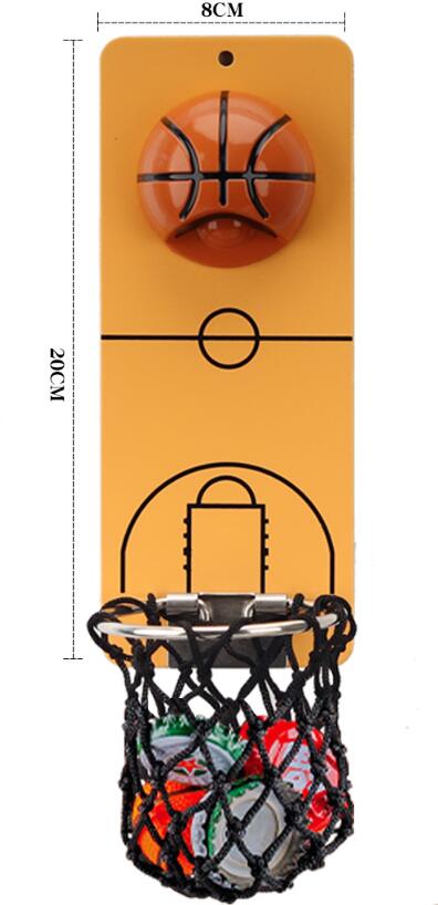 サッカー バスケットボール ビール シュートポケット 磁気吸引 冷蔵庫貼り バスケットボールオープナー