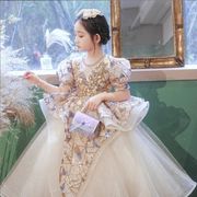 ins フォーマル キッズドレス ピアノ発表会 プリンセスドレス 2023年秋冬新作ツツ 誕生日ドレス モデル