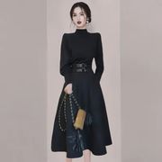 韓国ファッション スリムワンピース　レディース　秋冬　通勤通学