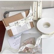 INS 英字 リボンテープ 贈り物 包装し DIY 撮影道具 ケーキ 花束のパッケージ リボン 包帯 雑貨