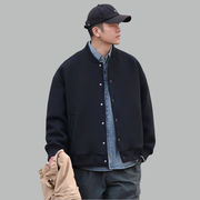 メンズファッション 無地 スタジャン 男女兼用 カジュアル ジャケット 秋冬 2023新作★全3色