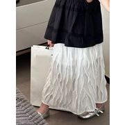 ★Girls★　 子供スカート　90~160cm　ホワイトストレート　韓国キッズファッション