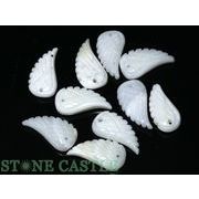 【モチーフビーズ】天使の羽 L ホワイトシェル