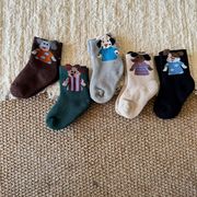 ins 新作 韓国風子供服   ベビー服 靴下   子供靴下  赤ちゃん    ソックス  ベビー靴下  5足入り 犬