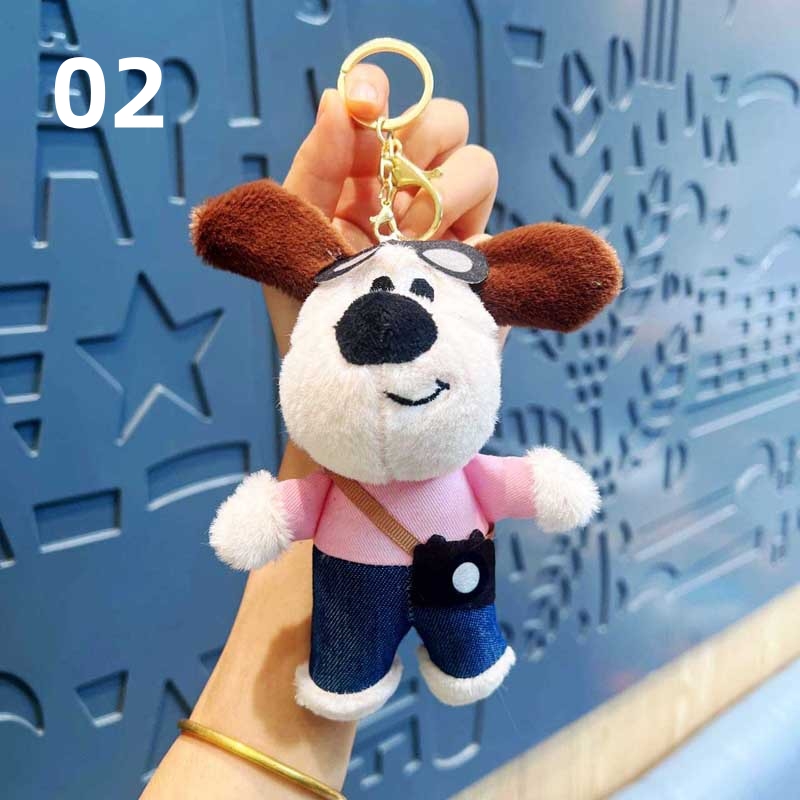 4色 ぬいぐるみ 犬キーホルダー 韓国流行 犬のキーチェーン かわいい