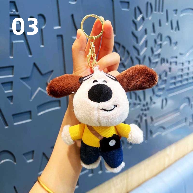 4色 ぬいぐるみ 犬キーホルダー 韓国流行 犬のキーチェーン