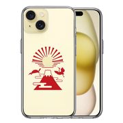 iPhone 15 Plus 側面ソフト 背面ハード ハイブリッド クリア ケース 富士山 初日の出