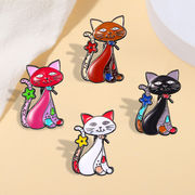 可愛い猫のブローチ 猫 アクセサリー 猫の雑貨 日本の人気ブローチ ねこ ネコ ピン 男女兼用のコサージュ