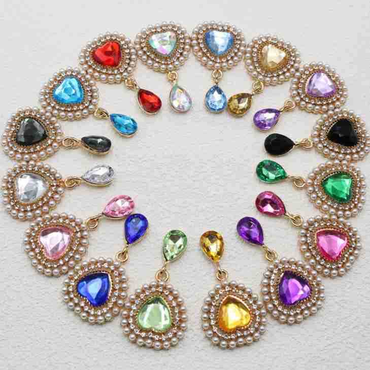 合金 デコパーツ DIY素材 貼り付けパーツ デコ素材 バッグ手芸材料衣類と靴帽子アクセサリーパーツ