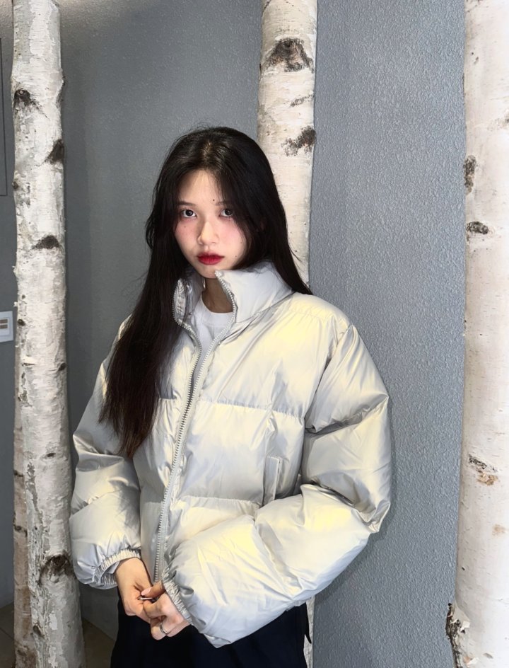 【韓国ファッション】オーロラショートペディン　ジャンパー　中綿　ショート丈　アウター