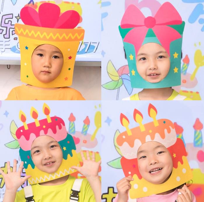 INS 韓国風 仮面 帽子 装飾 誕生日  ベール デコレーション 誕生日帽 パーティー 撮影道具
