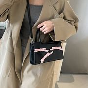 リボンショルダーバッグ　ハンドバッグ　鞄　レディース　韓国ファッション　5colors　バレエコア