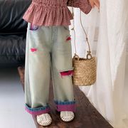 ★Girls★　子供服　80~140cm　デニムパンツ　キッズジーンズ　韓国キッズファッション