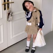★Girls★　子供服　80~140cm　ジャケット＋スカート　韓国キッズファッション