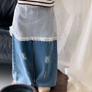 ★Girls★　子供服　80~140cm　レーススカート　重ねコーディ　韓国キッズファッション