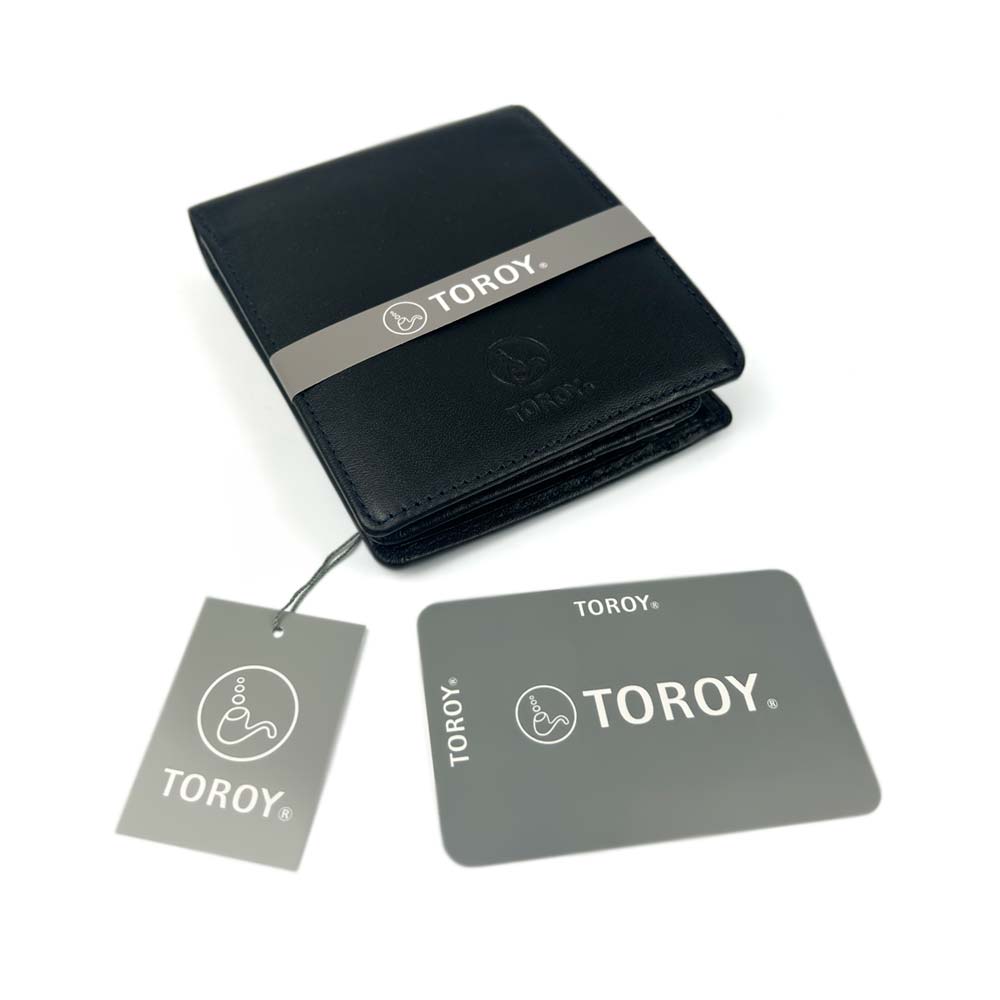 全2色 TOROY トロイ リアルレザー 中ベラ付き 2つ折り 財布 ウォレット