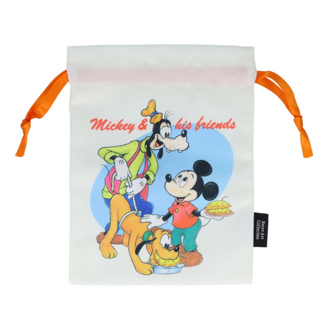 【巾着袋】ミッキーマウス 巾着袋 水彩 フレンズA