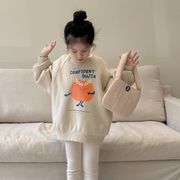 ★Girls★　子供服　90~140cm　オーバサイズトトレーナー　春夏　韓国キッズファッション