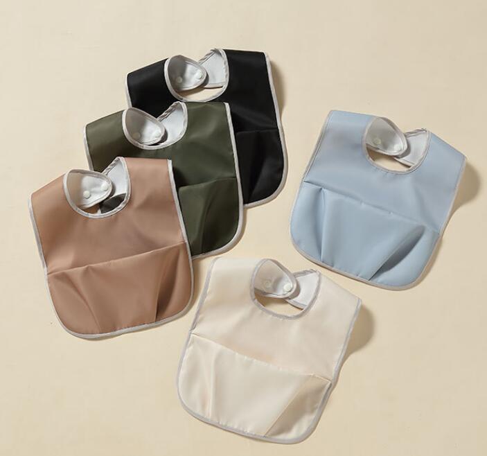 新登場★ベビー涎掛け★防水・汚れ防止よだれかけ　5色★食事用★