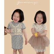 2024 ins  韓国風子供服 ベビー服  花柄  ワンピース  可愛い  2色