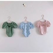 2024  韓国風子供服 赤ちゃん   ベビー服   キッズ水着  つなぎ水着   花柄  ピンク  グリーン