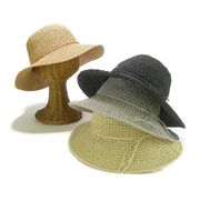 　細編みペーパーキャペリン　レディース帽子
