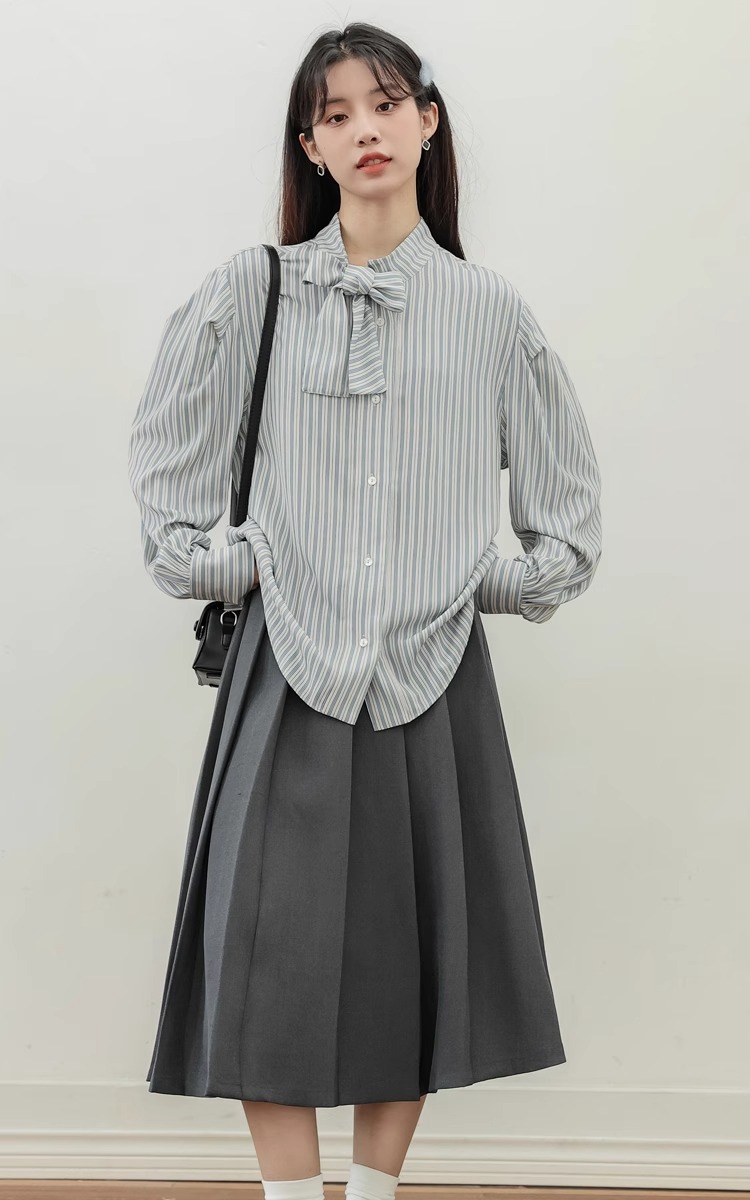 【予約222607】大きいサイズ春夏新作 韓国 レディース ファッション ストライプ ポロシャツ  LL-4L