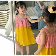 韓国子供服 吊リ 2024夏新作 女の子 袖なし キッズ服  INS  ファッション  甘い  ワンピース