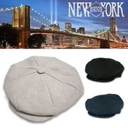 NEWYORK　HAT＃6212 LINEN　NEWSBOY  21531
