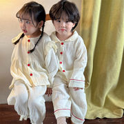 子供パジャマ 男の子 女の子 春秋子供服 純綿 ガーゼ 長袖 家庭服