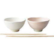 くすみ 茶碗 ホワイト/ピンク C5115059