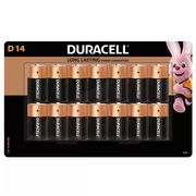 デュラセル DURACELL アルカリ単1 電池 14本 5年保存可能 水銀不使用 アルカリ 乾電池