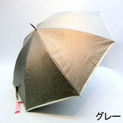 【晴雨兼用】【長傘】サクラ骨・シャンブレー生地裏面ネモフィラ柄ブラックコーティング手開き傘