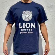 予約販売（５月初旬入荷）2024春夏　新商品　Tシャツ LION COFFEE NUTRITION LABEL T ネイビー