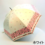 【晴雨兼用】【長傘】UVカット率99％！チラシハナ柄大寸深張り晴雨兼用ジャンプ傘
