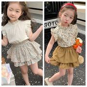 2024春新作 韓国風  子供服  ベビー服 女の子    女の子   スカート枚   2点セット  80-130cm
