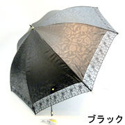 【晴雨兼用】【長傘】花柄エンボス切り継ぎオーガンジー刺繍晴雨兼用ジャンプ傘