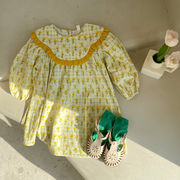 春と夏の新しいスタイル、ドレス、長袖の人形のスカート、子供用のスカート