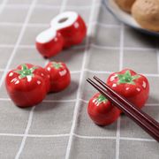 キッチン 箸置き 和食器 可愛い しかの箸置き 箸休 陶器テーブル 小物 卓上飾り物 トマト形