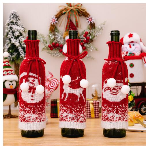 クリスマス 飾り インテリア 雑貨　ワインカバー　ニット　 テーブル　酒瓶用　酒瓶カバー